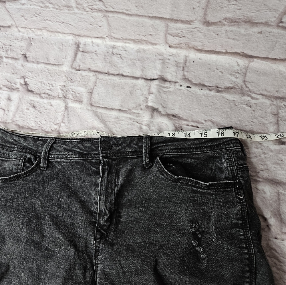 Seven7 Legging Shorts Black Jean Size 14 Womens - Picture 5 of 15
